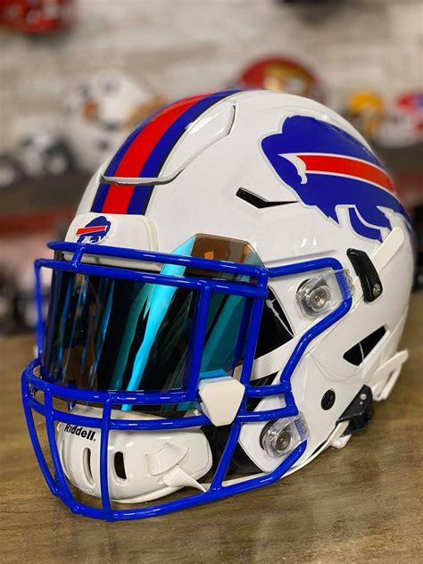 Custom Buffalo Bills Helmet with Blue Facemask