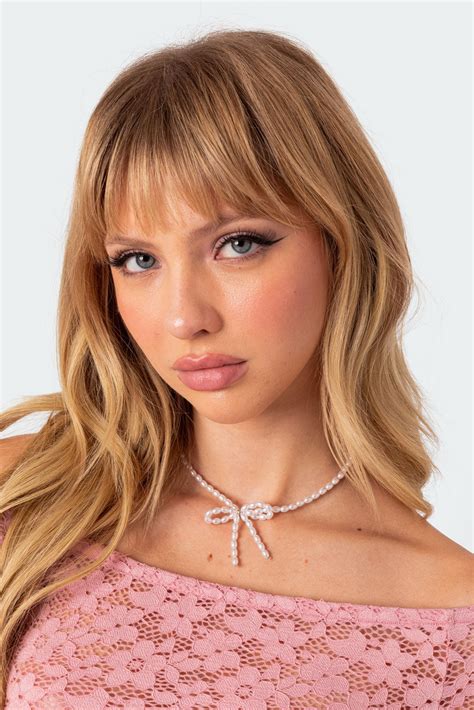Pearl Bow Necklace – edikted