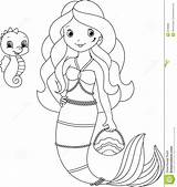 Simple Mermaid Coloring Pages At GetColoringscom  Free printable sketch template