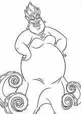 Coloring Ursula Pages Sick Mermaid Little Disney Kids Color  sketch template