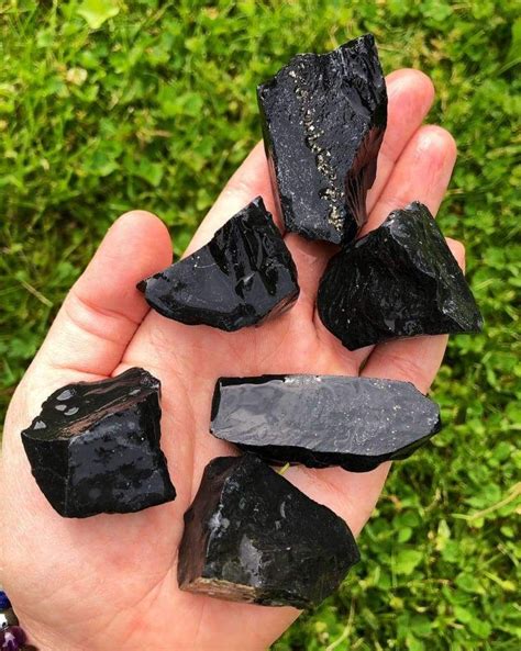 Raw Black Onyx Stone - Raw Onyx Stone - .5" - 2" - Black Onyx Crystal - Healing Crystals ...