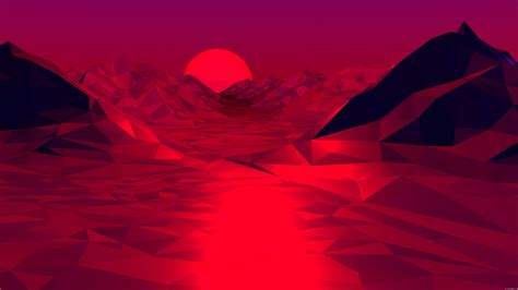 Abstract vaporwave-style landscape (OC) [3840x2160] [4K] [UHD ...