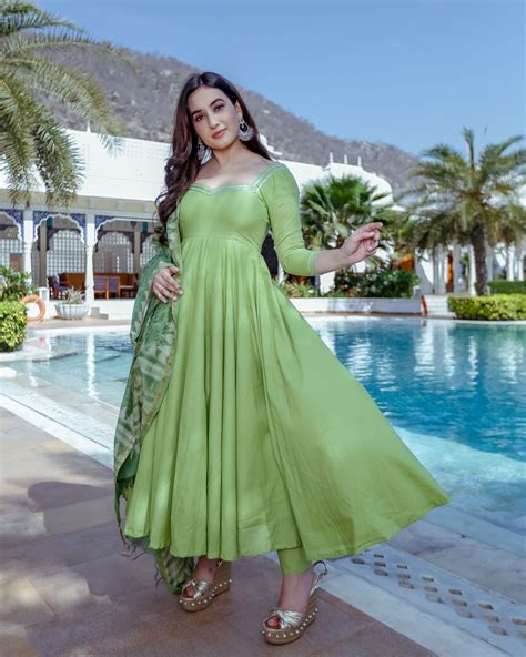 Pastel Green Handblock Chanderi Suit Set | Designer dresses indian, Dress indian style, Indian ...