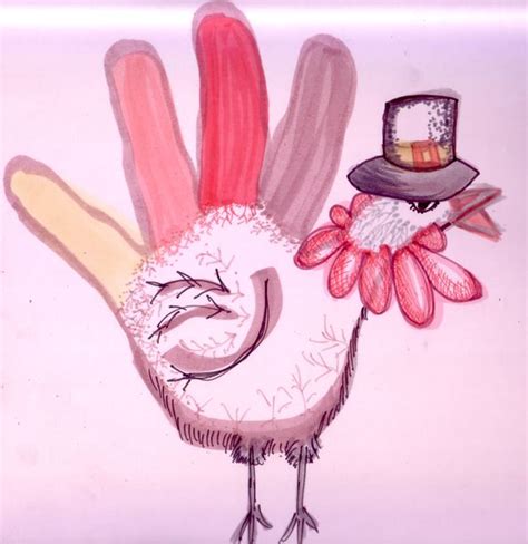 Creative Hand Turkey Drawing Ideas ~ Drawing Ideas