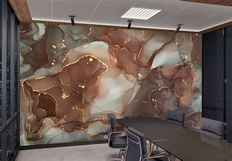 Marble Brown Art Wallpaper Abstract Wall Mural Abstract - Etsy