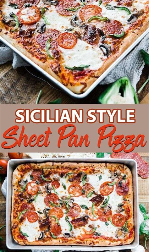 Sheet Pan Sicilian Pizza Recipe - Billy Parisi | Pizza recipes homemade, Sheet pan pizza recipe ...