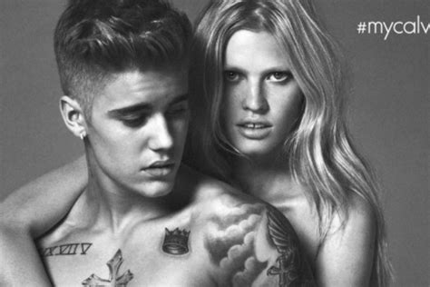 Justin Bieber y Lara Stone posan juntos para Calvin Klein - Belelú | Nueva Mujer