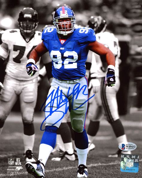 Michael Strahan Signed Giants 8x10 Photo (Beckett COA) | Pristine Auction