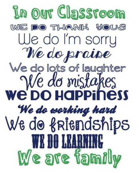 In our classroom..... We are family | Printable classroom posters, Education quotes for teachers ...