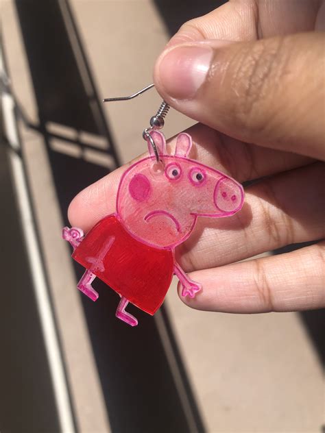 Peppa Pig Earrings | Pig earrings, Crazy earrings, Funky jewelry