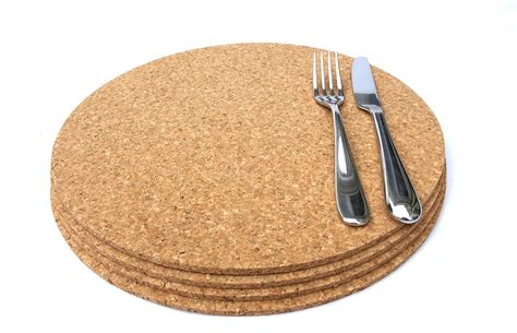 Round Extra Thick Cork Placemats Table Mats 30 cm set of 4: Amazon.co.uk: Kitchen & Home