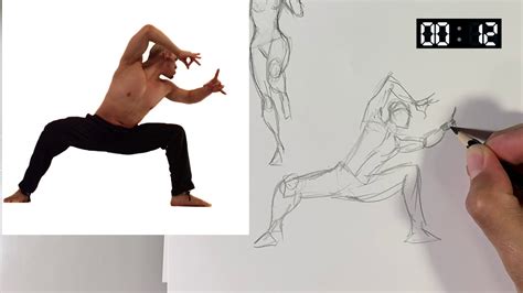 Figure Drawing Gesture Practice 4 - YouTube