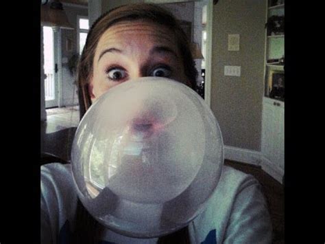 Blowing Bubble Gum Bubbles #37 - YouTube