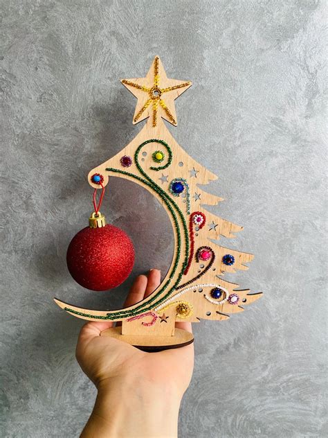 Wooden Christmas tree diy craft kit or handmade christmas | Etsy