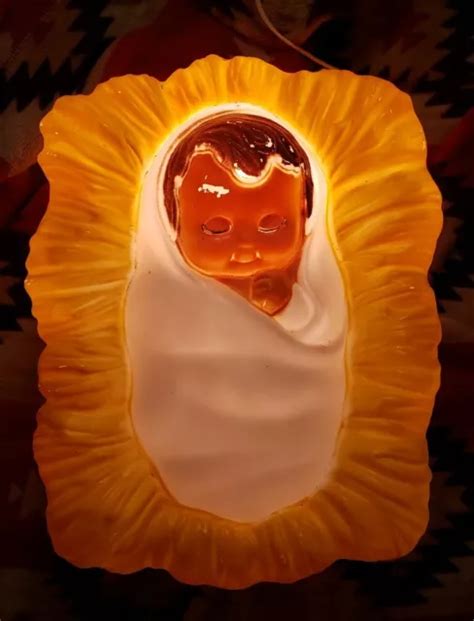 NATIVITY BABY JESUS Lighted Christmas Blow Mold General Foam Plastics USA 13" $38.00 - PicClick