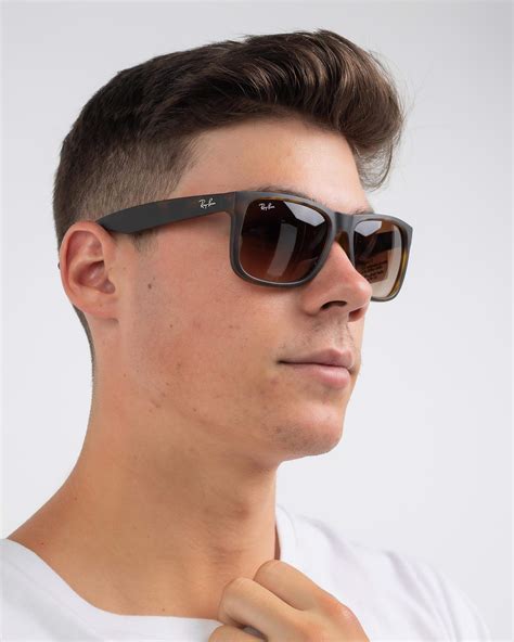 Shop Ray-Ban Justin Classic RB4165 Sunglasses In Rubber Light Havana ...