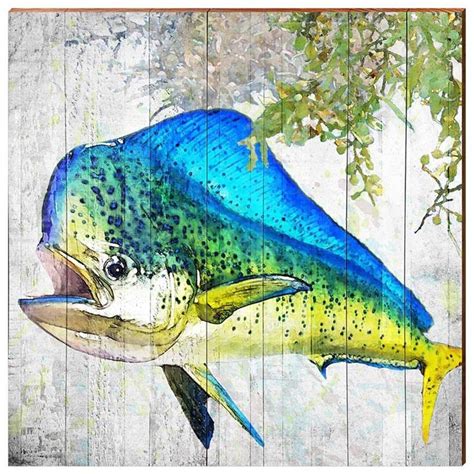 Bull Mahi Wood Art | 30x30 | Mill Wood Art