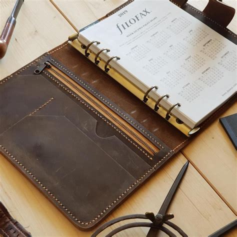 Refillable Leather Planner, Personalized Leather Planner, a5 leather ...