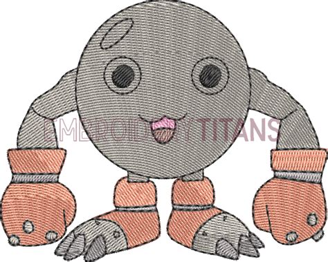 Mamemon Digimon Free Machine Embroidery Design Download in PES, JEF, VP3 Formats