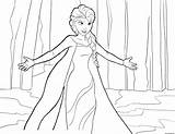 Elsa Frozen Disney 2 Coloring Page Printable sketch template