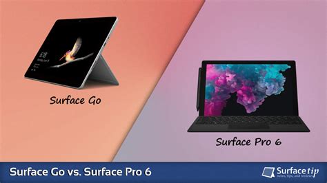 Surface Go vs. Surface Pro 6 - Detailed Specs Comparison - SurfaceTip