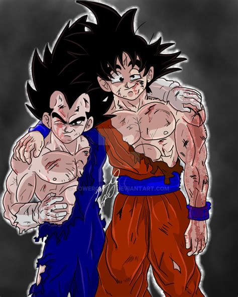 Goku and Vegeta by poweroffox on DeviantArt