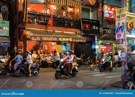 Saigon, Vietnam: Bui Vien Street Nightlife Editorial Stock Image - Image of life, road: 141802489