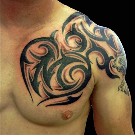 Tribal Chest Tattoo Designs For Men • Arm Tattoo Sites