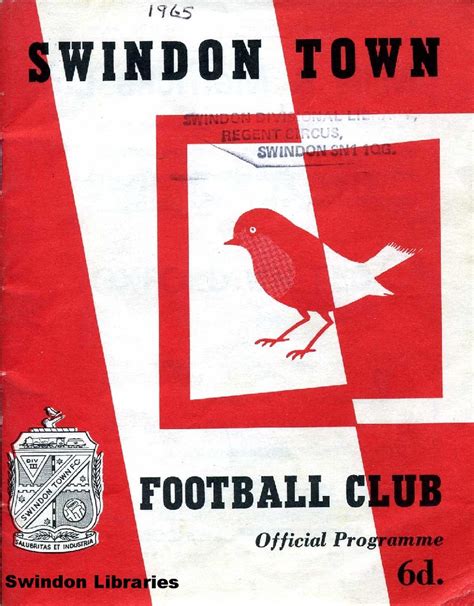 1965: Swindon Town Football Club - STFC (Programme Cover) | Flickr