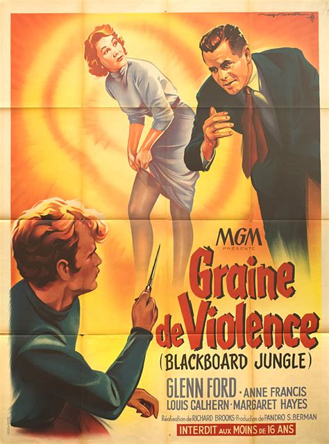 Blackboard Jungle Original 1955 French Grande Movie Poster ...