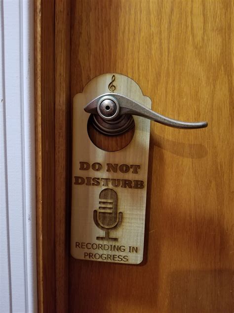 Do Not Disturb Recording In Progress Engraved Door Hanger | Etsy