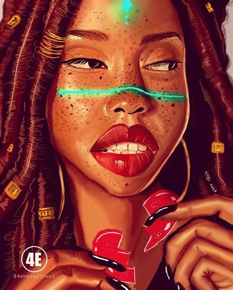 Black Love Art, African American Art, African Art, Art Et Design, Most Beautiful Black Women ...