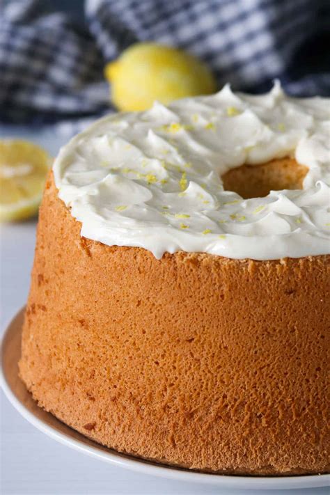 Lemon Chiffon Cake with Lemon Cream Cheese Icing | Woman Scribbles