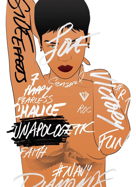 Rihanna Unapologetic Album Cover Illustration | Mattie Brass ماتي نحاس