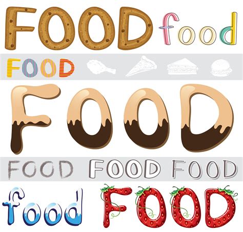 Food Font Vector Art, Icons, and Graphics for Free Download