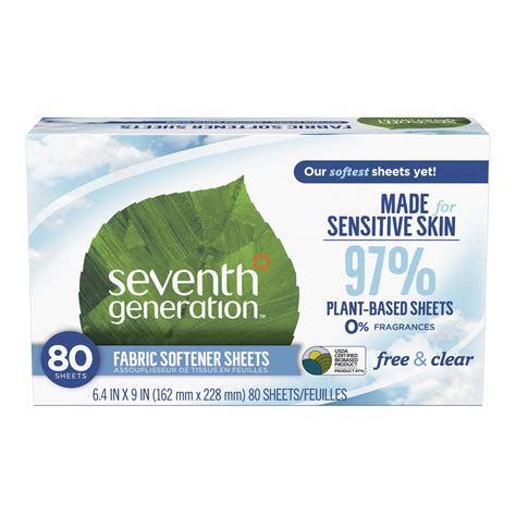 Seventh Generation Free & Clear Natural Fabric Softener Sheets - Shop Softeners at H-E-B