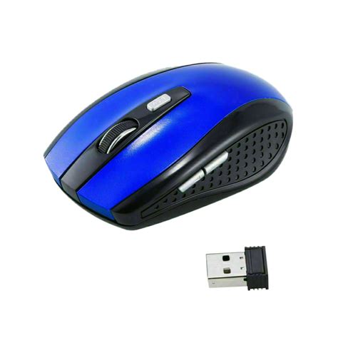 2.4G Wireless Mouse Computer Working Gaming Wireless Battery Powered 1600DPI Plastic Optical ...