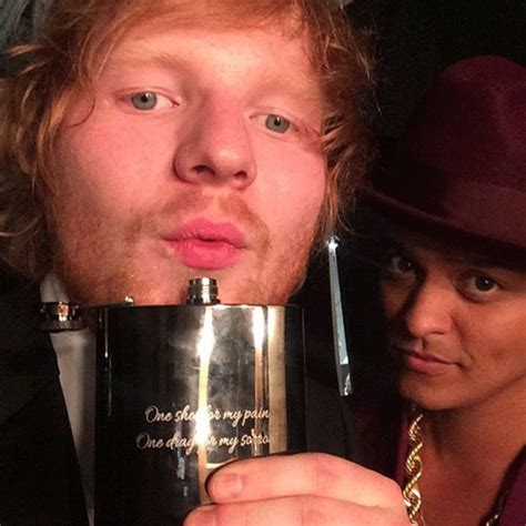 Bruno Mars & Ed Sheeran from Grammys 2016: Instagrams & Twitpics | E! News