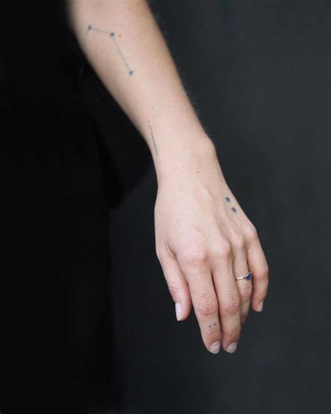 Home-made Constellation Map Tattoos