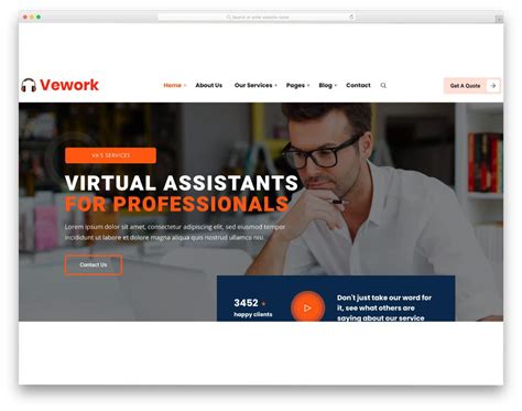 28 Virtual Assistant Website Templates For All Types Of Services