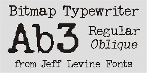 Bitmap Typewriter JNL Font | Fontspring