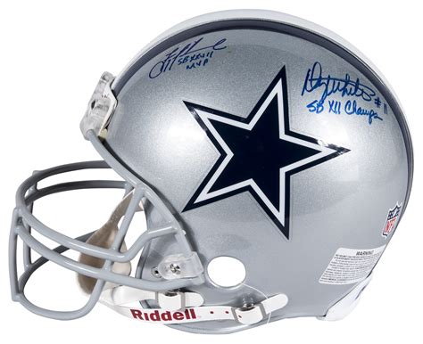 Lot Detail - Dallas Cowboys Multi Signed Full Sized Helmet With 9 ...