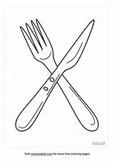 Forks Spoons Coloring Pages sketch template