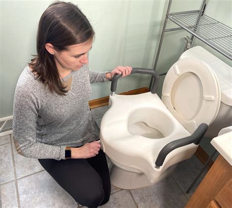 How to Install a Clamp-On Raised Toilet Seat without Tools - EquipMeOT