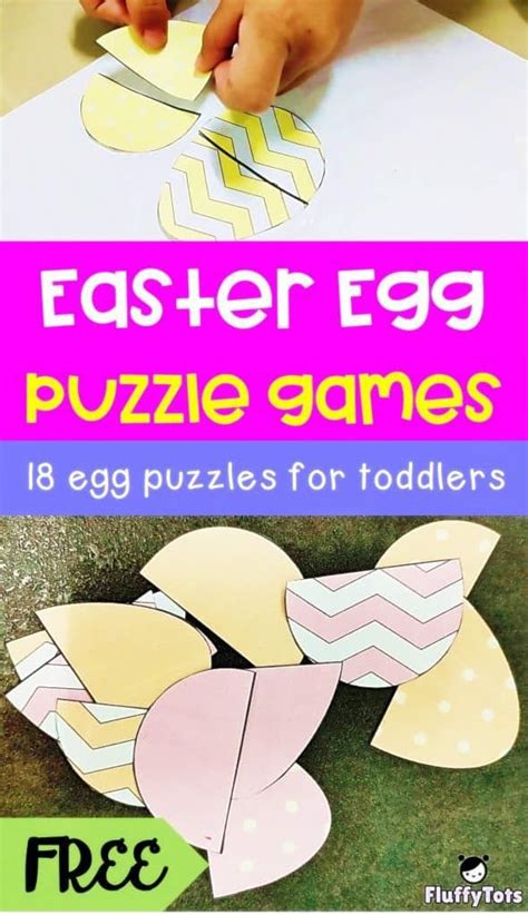 Easter Egg Puzzle Games : FREE 18 Captivating Egg Puzzle | Shape sorting activities, Pattern ...