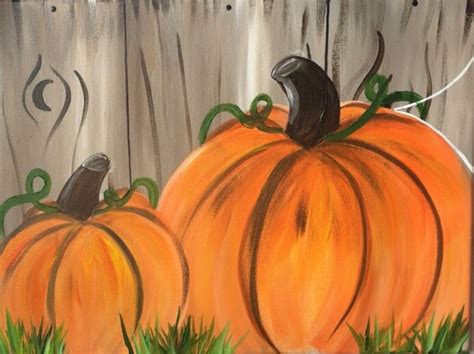 How To Paint Pumpkins On Canvas - Step By Step Painting | Pumpkin canvas painting, Fall canvas ...