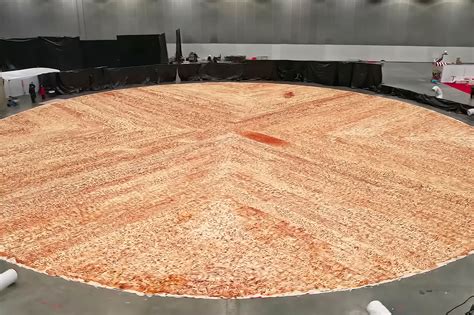 World's Largest Pizza Used 13,663 Pounds of Dough and 630,496 Pepperoni Slices - The Flighter