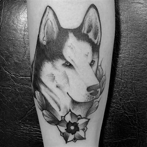 80 Siberian Husky Tattoo Designs For Men - Dog Ink Ideas