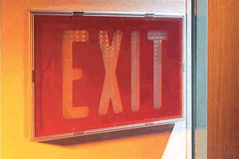 Safety Sign: Exit (Self-Luminous - Aluminum Frame) (PLS310)