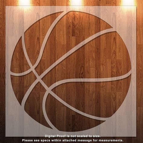 Basketball Stencil Cutout Stencil Durable Reusable - Etsy